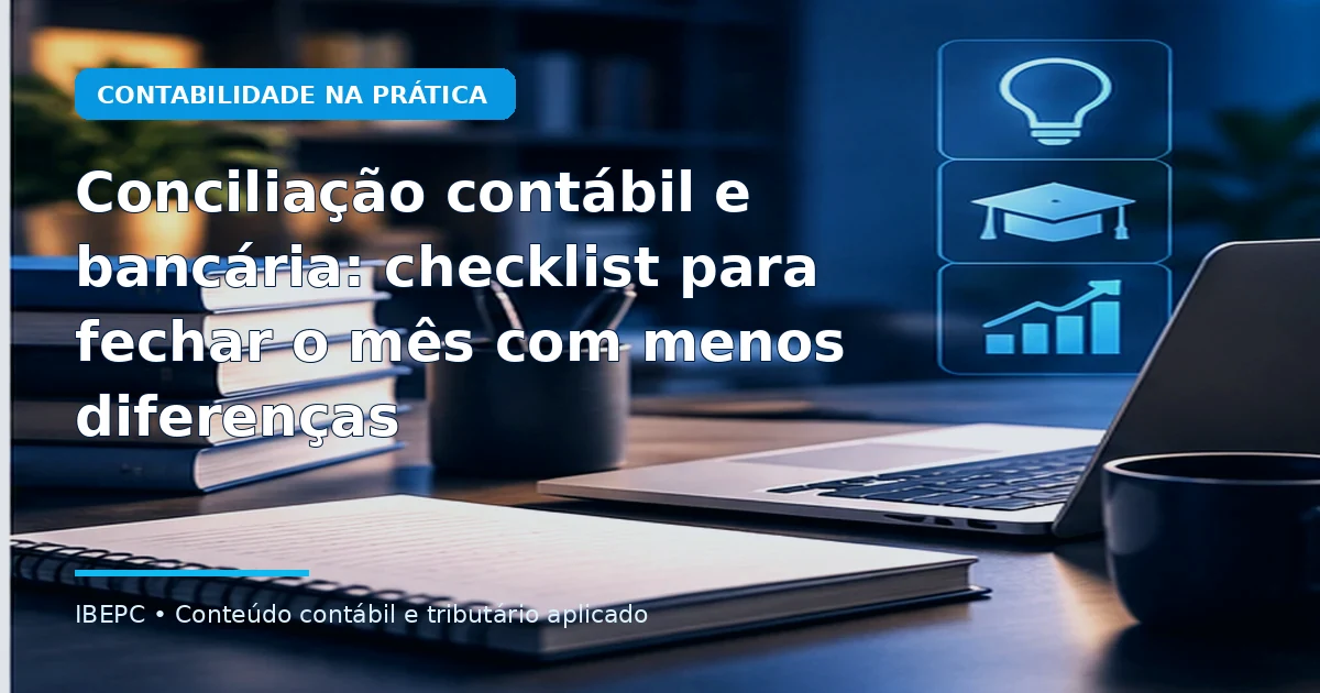 Conciliação contábil e bancária: checklist para fechar o mês com menos diferenças