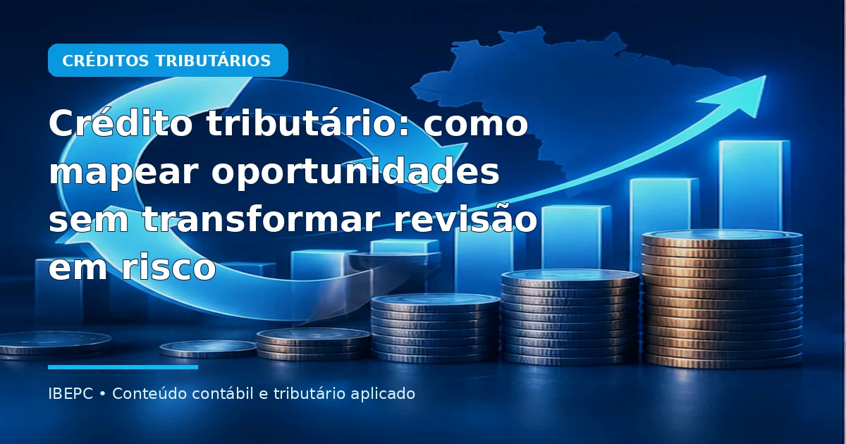 Crédito tributário: como mapear oportunidades sem transformar revisão em risco