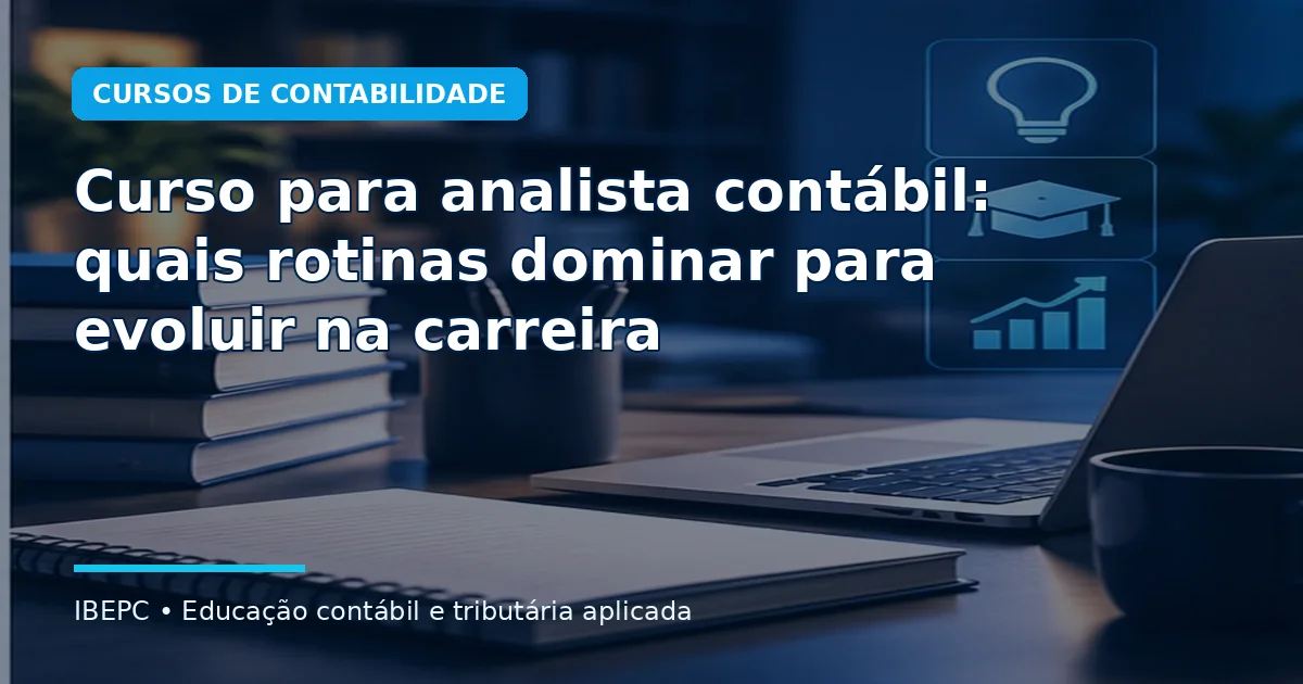 Curso para analista contábil: quais rotinas dominar para evoluir na carreira