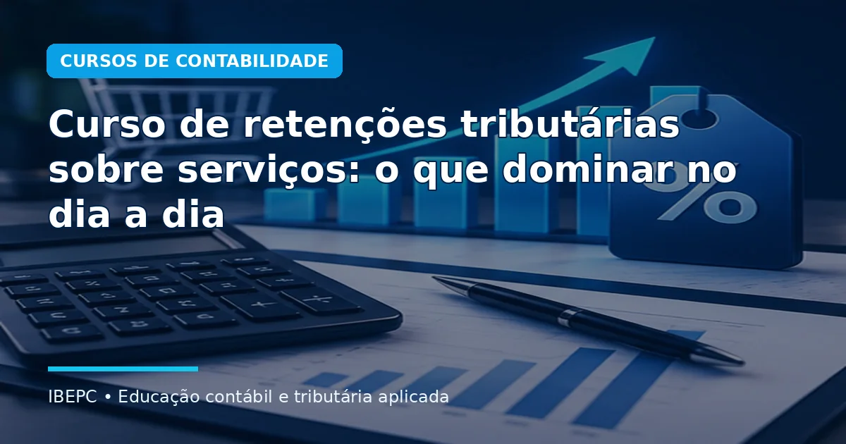 Curso de retenções tributárias sobre serviços: o que dominar no dia a dia