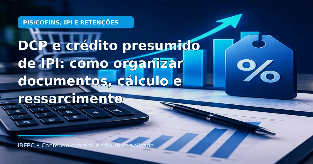 DCP e crédito presumido de IPI: como organizar documentos, cálculo e ressarcimento