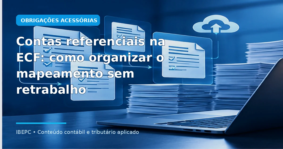 Contas referenciais na ECF: como organizar o mapeamento sem retrabalho