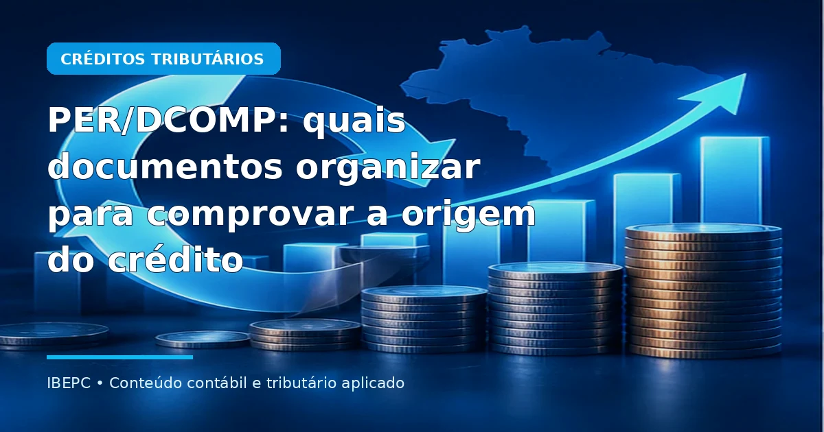 Capa do artigo: PER/DCOMP: quais documentos organizar para comprovar a origem do crédito