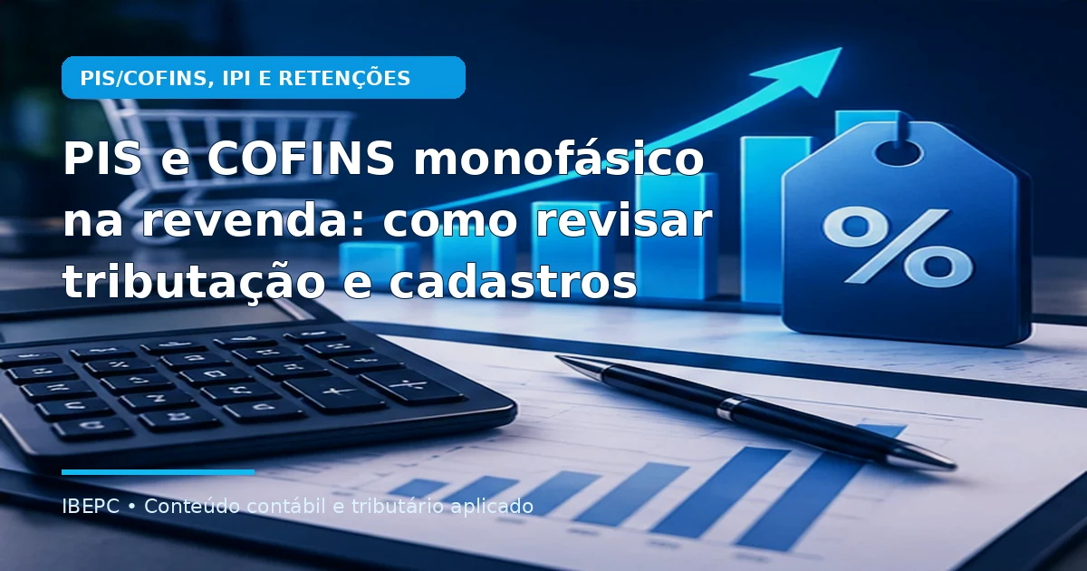 PIS e COFINS monofásico na revenda: como revisar tributação e cadastros