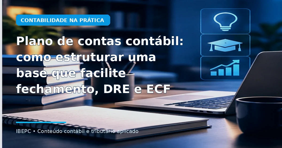 Plano de contas contábil: como estruturar uma base que facilite fechamento, DRE e ECF