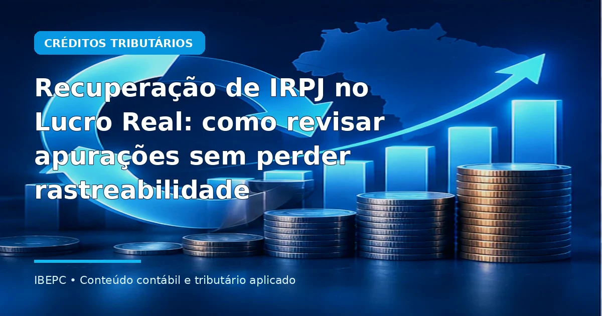 Recuperação de IRPJ no Lucro Real: como revisar apurações sem perder rastreabilidade