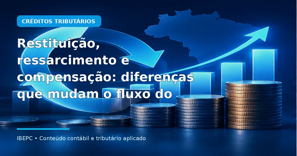 Restituição, ressarcimento e compensação: diferenças que mudam o fluxo do crédito